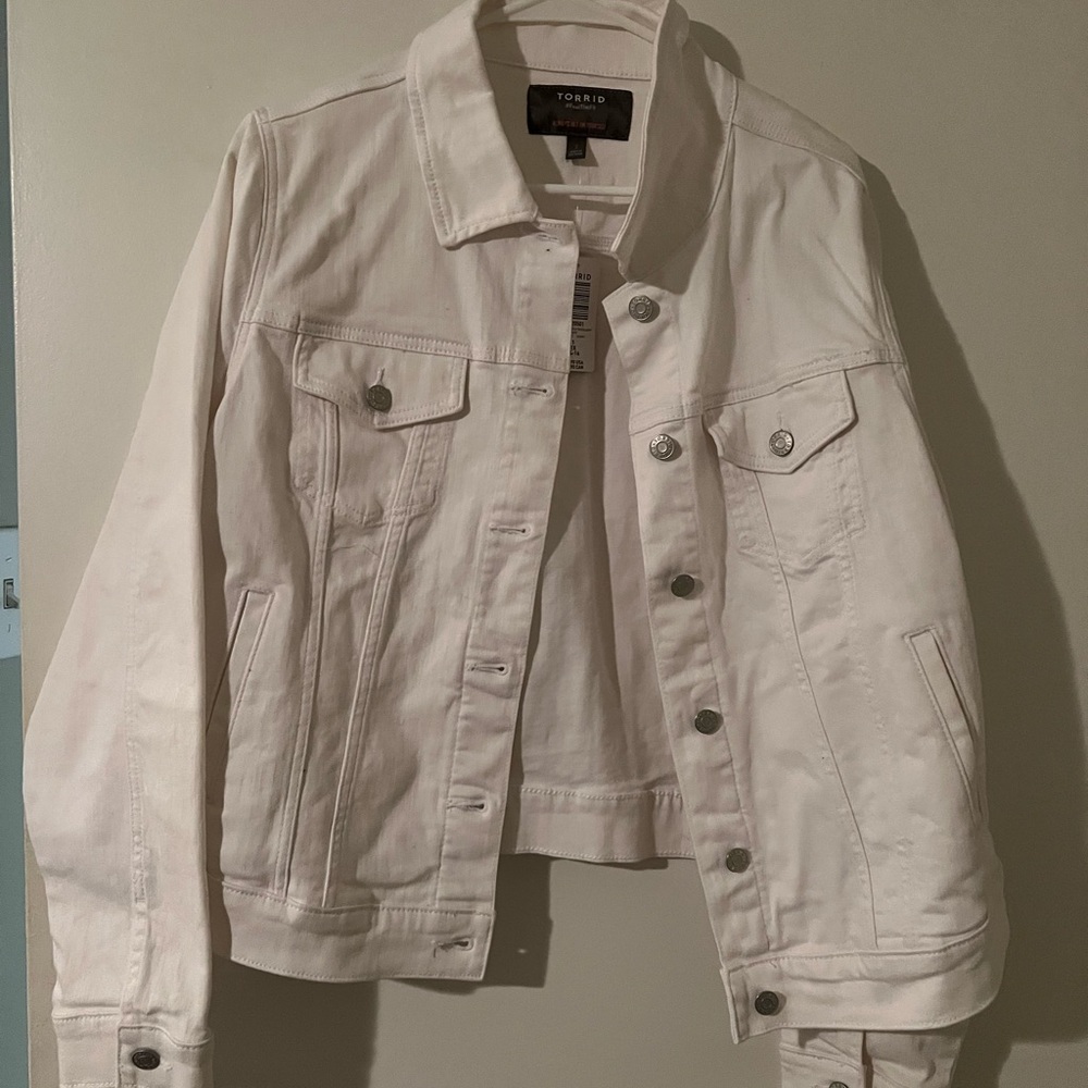 Torrid Women's White Denim Jacket